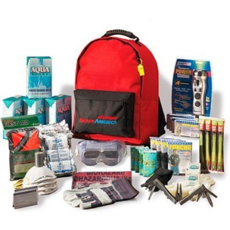 READY AMERICA Ready AmericaÂ Grab 'N Go 3 Day Deluxe Emergency Kit, , 4 Person Backpack 70385